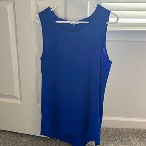 Blue polyester tank top
